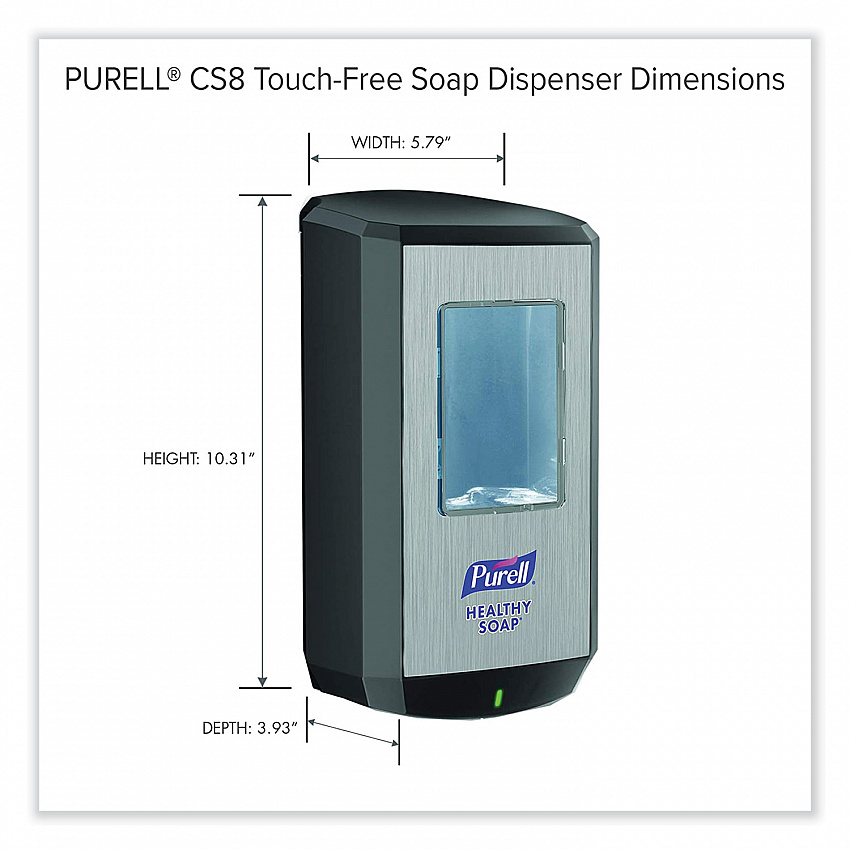 CS8 Soap Dispenser, 1,200 mL, 5.79 x 3.93 x 10.31, Graphite (783401)