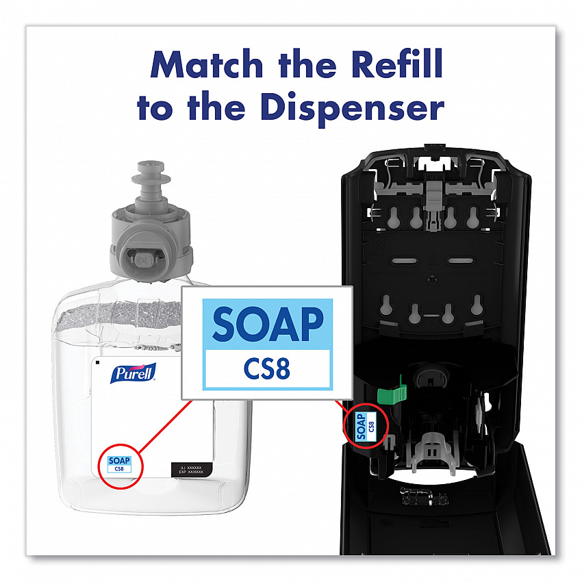 Healthcare HEALTHY SOAP 0.5% PCMX Antimicrobial Foam Refill, For CS8 Dispensers, Light Floral Scent, 1,200 mL, 2/Carton (787802CT)