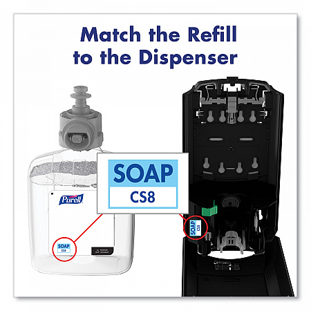 Healthy Soap 2.0% CHG Antimicrobial Foam Refill for CS8 Dispensers, Fragrance-Free, 1,200 mL, 2/Carton (788102)