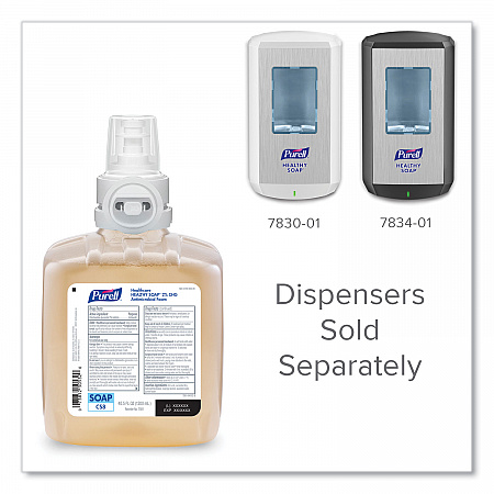 Healthy Soap 2.0% CHG Antimicrobial Foam Refill for CS8 Dispensers, Fragrance-Free, 1,200 mL, 2/Carton (788102)