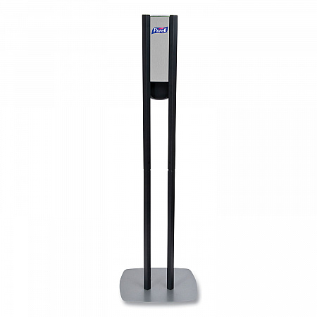ES8 Hand Sanitizer Floor Stand with Dispenser, 1,200 mL, 13.5 x 5 x 28.5, Graphite/Silver (7218DS)