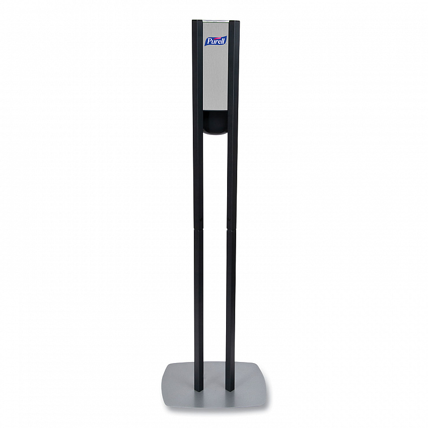 ES8 Hand Sanitizer Floor Stand with Dispenser, 1,200 mL, 13.5 x 5 x 28.5, Graphite/Silver (7218DS)