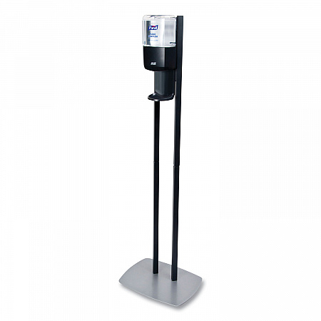 ES8 Hand Sanitizer Floor Stand with Dispenser, 1,200 mL, 13.5 x 5 x 28.5, Graphite/Silver (7218DS)