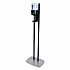 ES8 Hand Sanitizer Floor Stand with Dispenser, 1,200 mL, 13.5 x 5 x 28.5, Graphite/Silver (7218DS)
