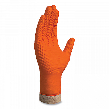 Heavy-Duty Industrial Nitrile Gloves, Powder-Free, Medium, 8 mil Thick, 9.5