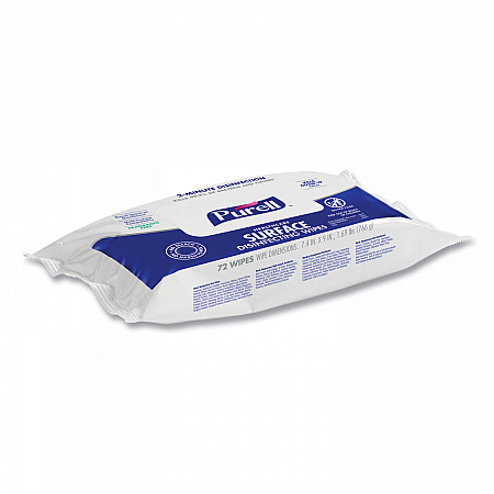 Healthcare Surface Disinfecting Wipes, 1-Ply, 7 x 10, Unscented, White, 72/Pack (937012)