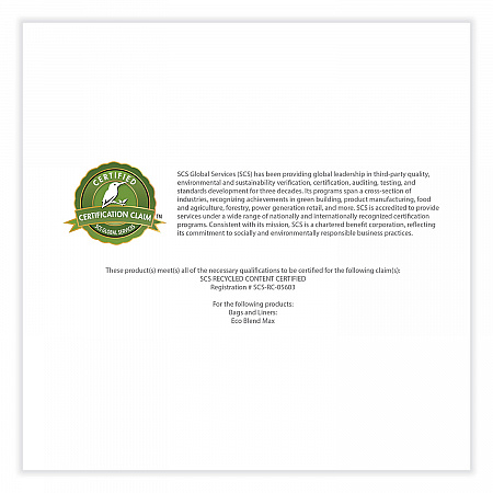 Eco Blend Max Can Liners, 23 gal, 0.8 mil, 28" x 45", Green, 25 Bags/Roll, 10 Rolls/Carton (L5645TEER1)