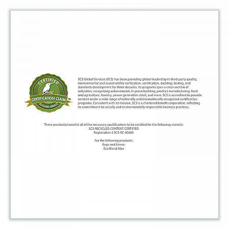 Eco Blend Max Can Liners, 33 gal, 0.8 mil, 33" x 39", Green, 25 Bags/Roll, 8 Rolls/Carton (L6639TEER1)