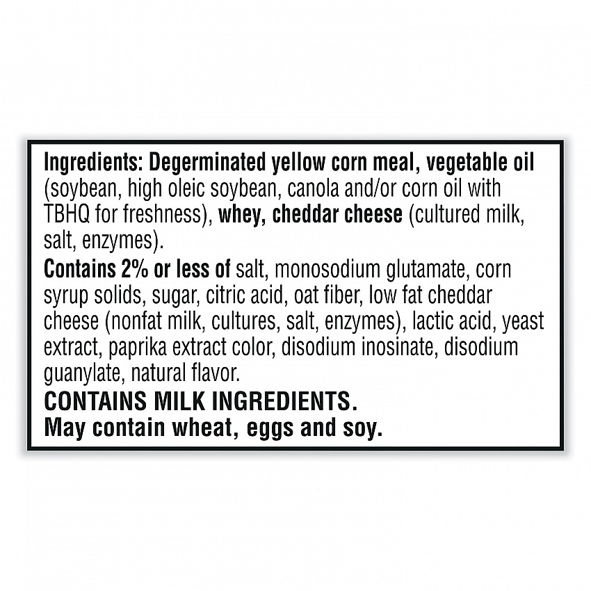 Puff'd Crackers, Double Cheese, 3 oz Bag, 6/Carton (00022)