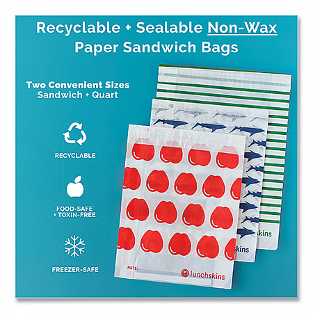 Peel and Seal Sandwich Bag with Closure Strip, 6.3