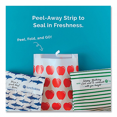 Peel and Seal Sandwich Bag with Closure Strip, 6.3