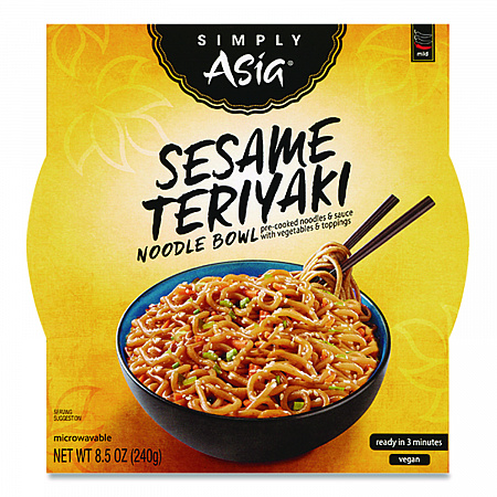 Simply Asia Sesame Teriyaki Noodle Bowl, 8.5 oz Bowl, 6/Carton (THA00086)