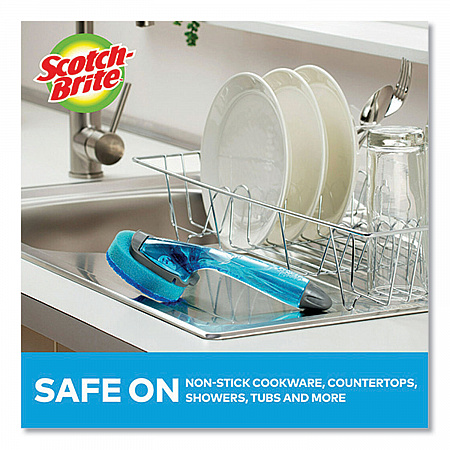 Non-Scratch Dishwand Refills, Blue, 2/Pack (48312)