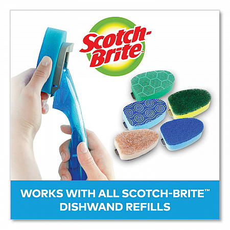 Non-Scratch Dishwand Refills, Blue, 2/Pack (48312)