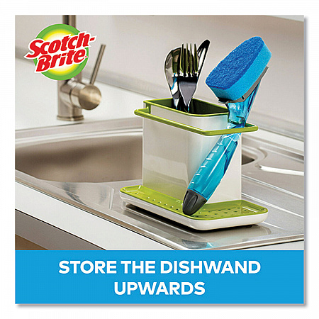 Non-Scratch Dishwand Refills, Blue, 2/Pack (48312)