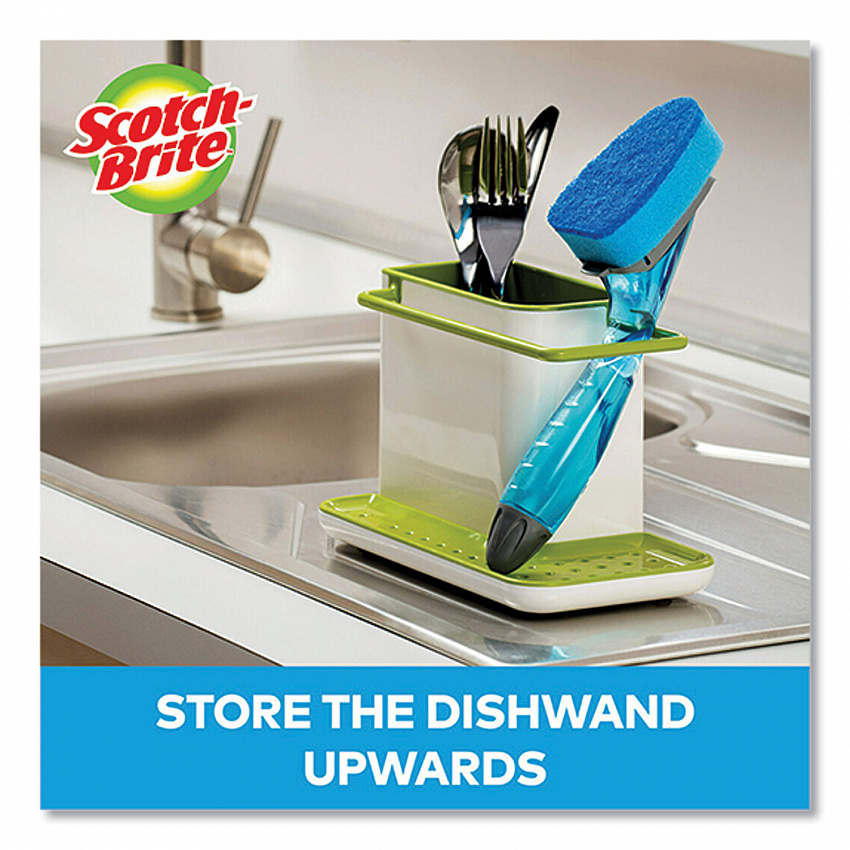 Non-Scratch Dishwand Refills, Blue, 2/Pack (48312)