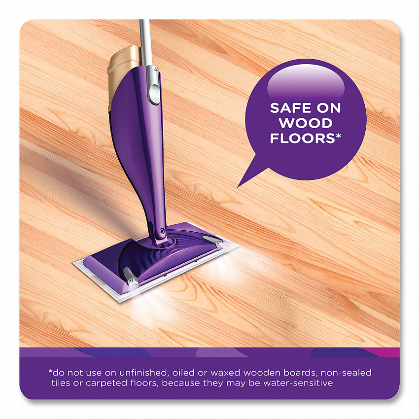 WetJet System Wood Mopping Pad, 5.4 x 11.3, White, 20/Pack (76563)