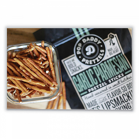 Garlic Parmesan Pretzel Sticks, 3 oz Bag, 15/Carton (00557)