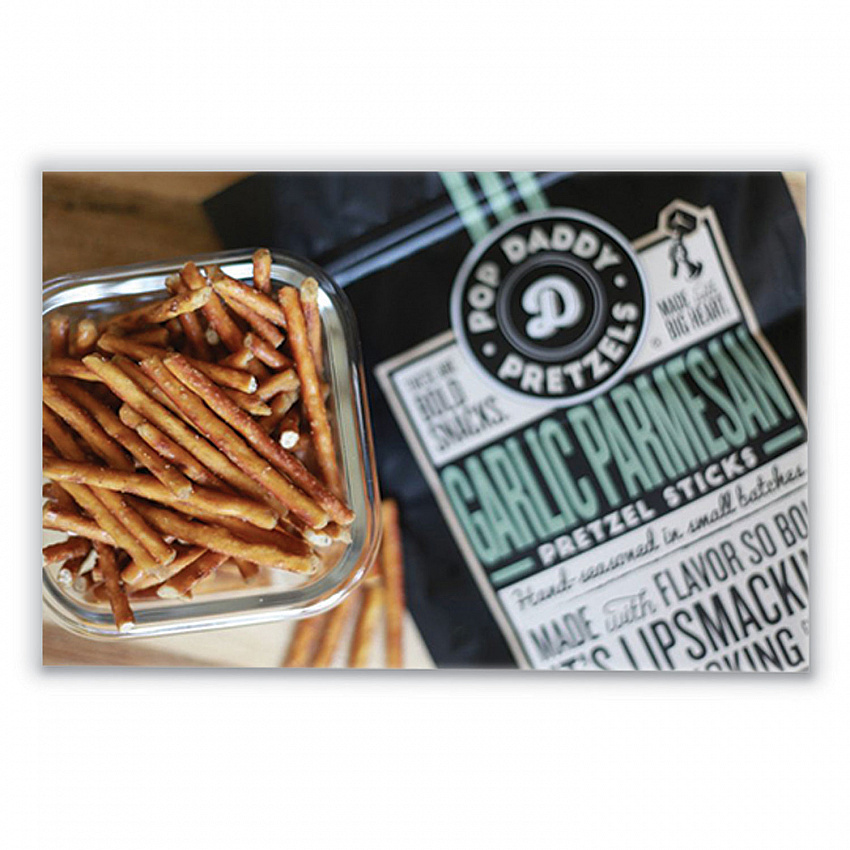 Garlic Parmesan Pretzel Sticks, 3 oz Bag, 15/Carton (00557)