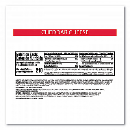 Grab and Go Cheddar Cheese Crisps, 1.4 oz Can, 12 Carton (84556)