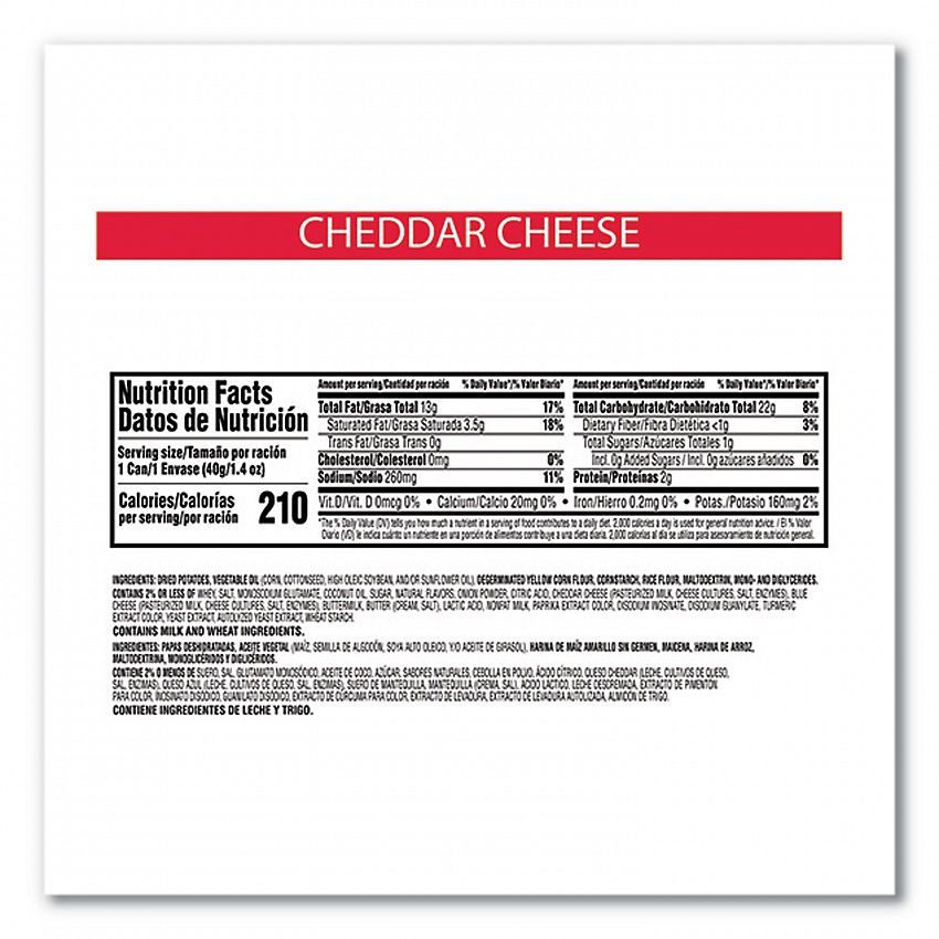 Grab and Go Cheddar Cheese Crisps, 1.4 oz Can, 12 Carton (84556)