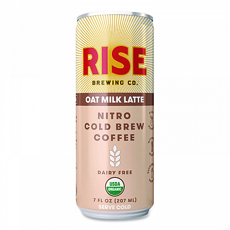 Nitro Cold Brew Latte, Oat Milk, 7 oz Can, 12/Carton (00045)