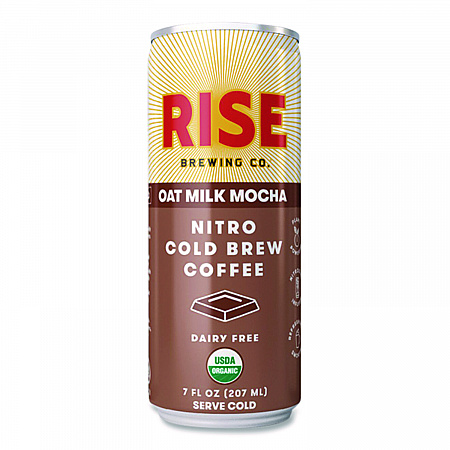 Nitro Cold Brew Latte, Oat Milk Mocha, 7 oz Can, 12/Carton (00049)