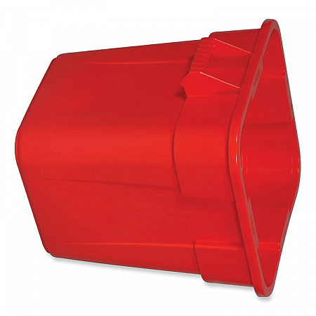 Square Brute Container, 28 gal, Polyethylene, Red, 6/Carton (FG352600RED)