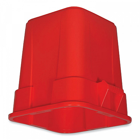 Square Brute Container, 28 gal, Polyethylene, Red, 6/Carton (FG352600RED)