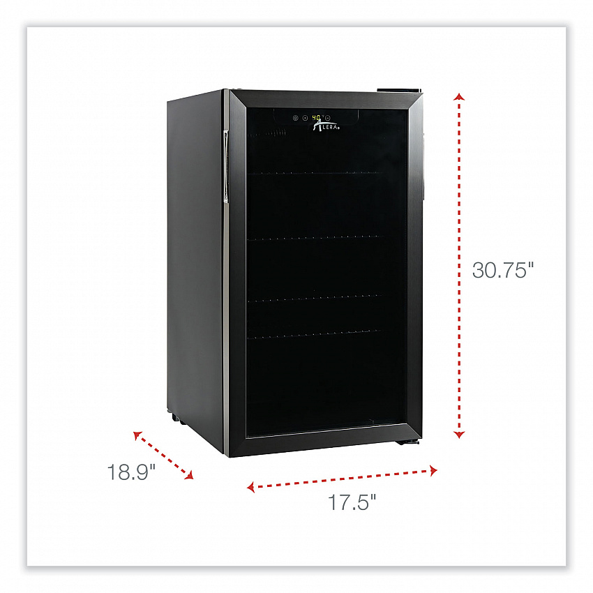 3.4 Cu Ft Beverage Cooler, Stainless Steel/Black (RFBC34)