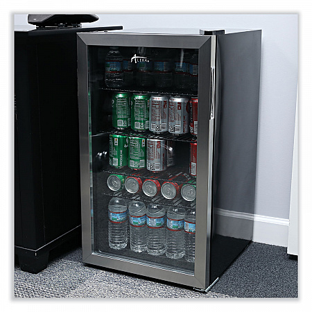3.4 Cu Ft Beverage Cooler, Stainless Steel/Black (RFBC34)