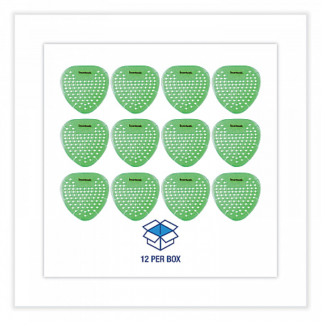 Gem Urinal Deodorizer Screen, Herbal Mint Scent, Green, 12/Box (GEMHMI)