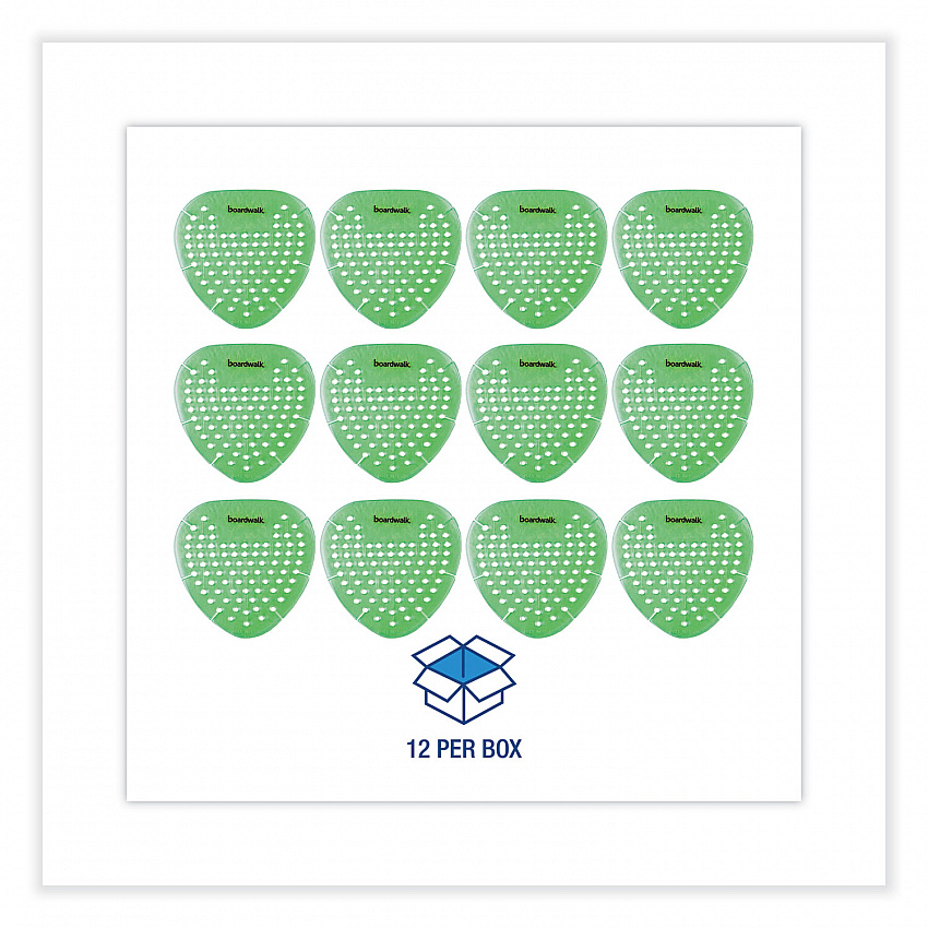 Gem Urinal Deodorizer Screen, Herbal Mint Scent, Green, 12/Box (GEMHMI)