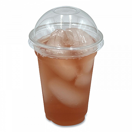 PET Cold Cup Dome Lids, Fits 9 oz to 10 oz Cold Cups, Plastic, Clear, 100/Pack (PET910DOMEPK)