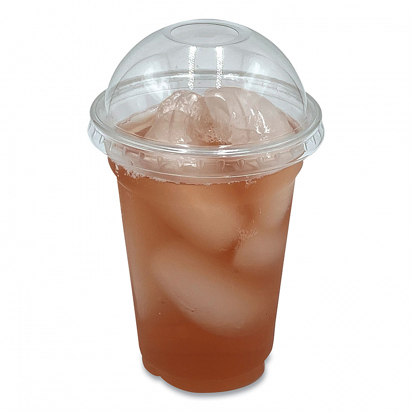 PET Cold Cup Dome Lids, Fits 9 oz to 10 oz Cold Cups, Plastic, Clear, 100/Pack (PET910DOMEPK)