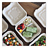 Fiber Hinged Takeout Containers, 3 Compartments, 8.8 x 8.2 x 2.9, Natural, Paper, 300/Carton (TOSCU8TLFP)