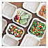 Fiber Hinged Takeout Containers, 3-Compartment, 9.3 x 9 x 3.3, Natural, Paper, 300/Carton (TOSCU9TLFP)
