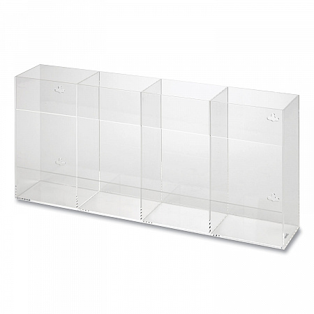 Quad Glove Dispenser, 10.5 x 4 x 21.25, Clear (AH145)