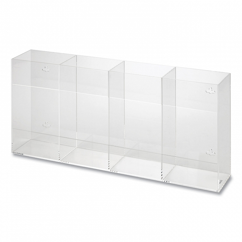 Quad Glove Dispenser, 10.5 x 4 x 21.25, Clear (AH145)