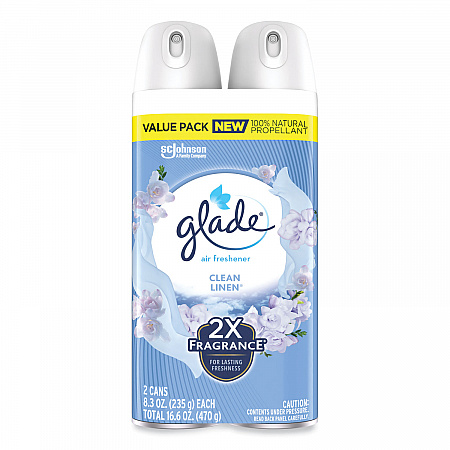 Air Freshener, Clean Linen, 8.3 oz, 2/Pack, 3 Packs/Carton (377363)