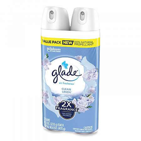 Air Freshener, Clean Linen, 8.3 oz, 2/Pack, 3 Packs/Carton (377363)
