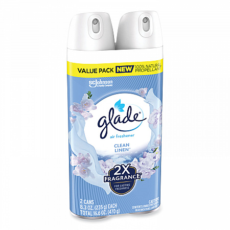 Air Freshener, Clean Linen, 8.3 oz, 2/Pack, 3 Packs/Carton (377363)