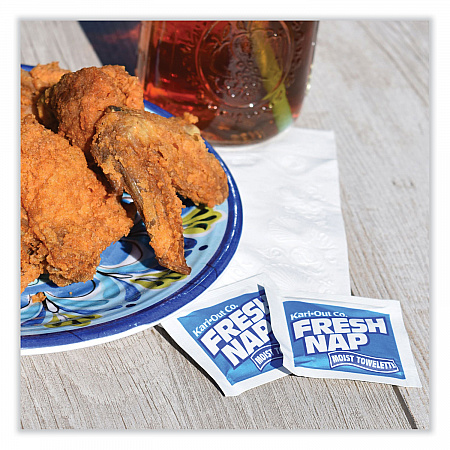 Fresh Nap Moist Towelettes, Individually Wrapped, 7 x 5, Citrus Scent, 1,000/Carton (6700305)
