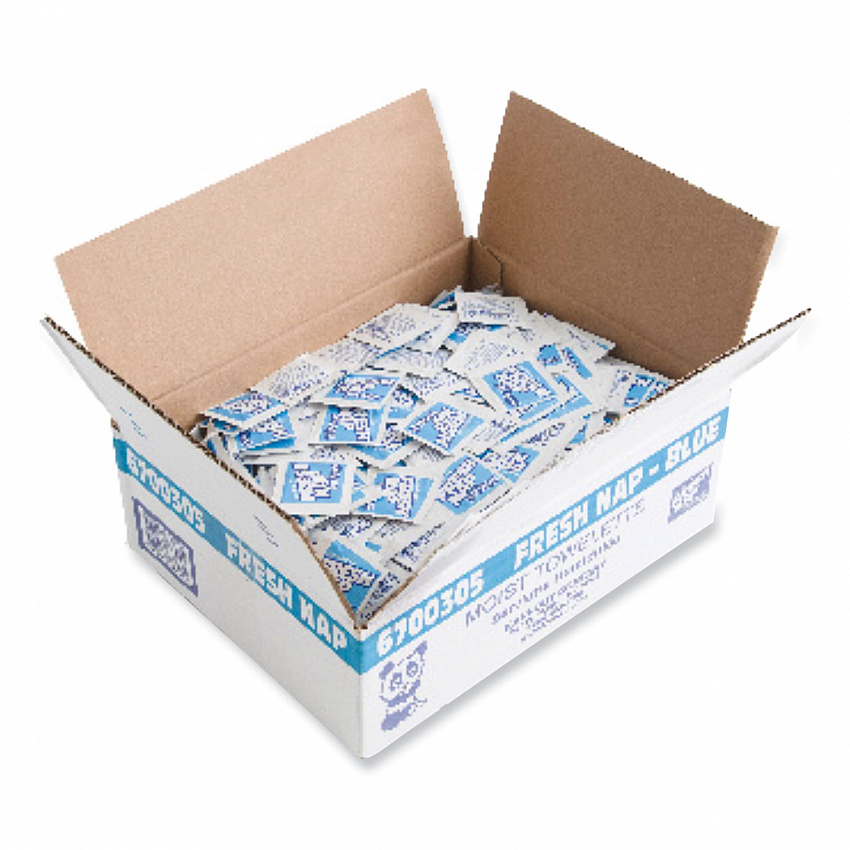 Fresh Nap Moist Towelettes, Individually Wrapped, 7 x 5, Citrus Scent, 1,000/Carton (6700305)