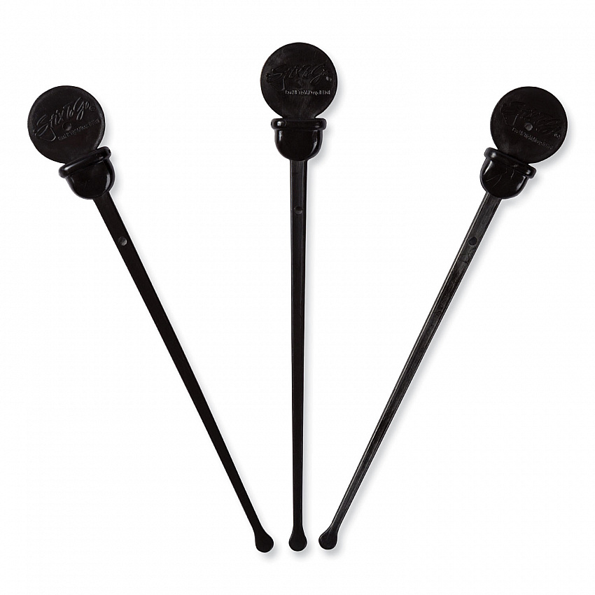 Beverage Plugs, 4.75", Black, 2,000/Carton (STIRSTIXBK)