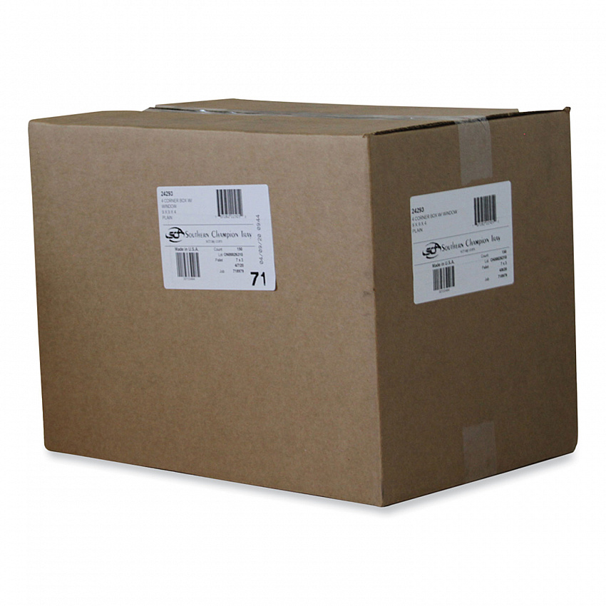 Bakery Boxes, 9 x 9 x 4, White, Paper, 150/Carton (24293)