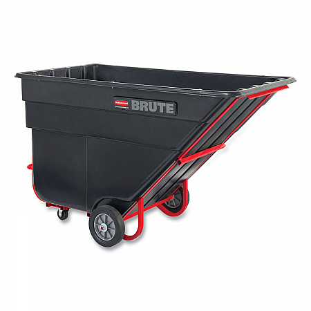 1.5 cu yd BRUTE Rotomolded Tilt Truck, 1,200 lb Capacity, Black (1025BLA)