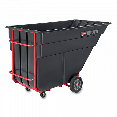 1.5 cu yd BRUTE Rotomolded Tilt Truck, 1,200 lb Capacity, Black (1025BLA)