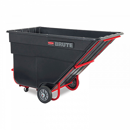 2.5 cu yd BRUTE Rotomolded Tilt Truck, 2,300 lb Capacity, Black (1046BLA)