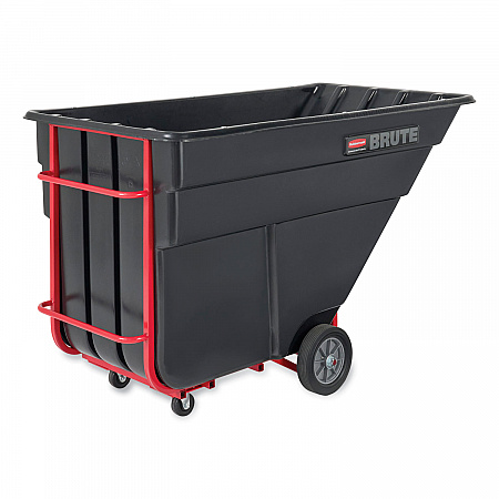 2.5 cu yd BRUTE Rotomolded Tilt Truck, 2,300 lb Capacity, Black (1046BLA)